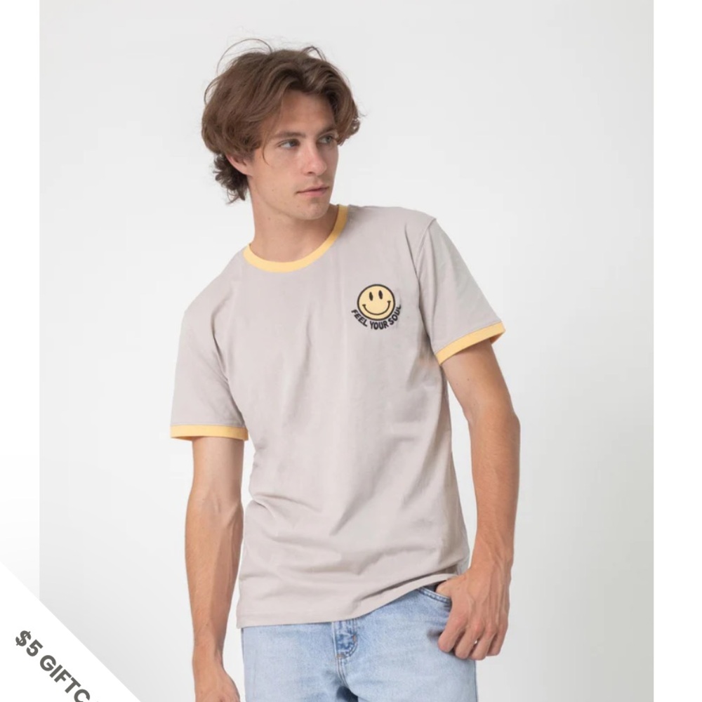 Retro Ringer Happy Tee - Picture 3 of 8